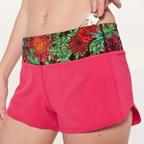 lululemon athletica Pants - Lululemon Speed Up Short *2.5"Fuchsia Pink / Zen Garden Multi